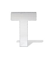 HEMA Discoletter T 10x9x10cm (zilver) - thumbnail