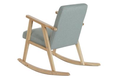 Schommelstoel DKD Home Decor Hemelsblauw Natuurlijk Hout Beukenhout Hout MDF 81 x 58 x 90 cm