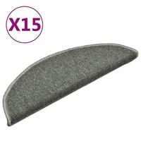 VidaXL Trapmatten 15 st 56x17x3 cm donkergroen halfrond - thumbnail