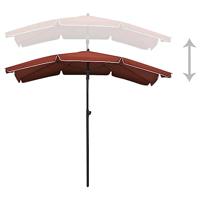 Parasol met paal 200x130 cm terracottakleurig - thumbnail