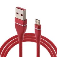 Nylon Weave stijl USB naar micro USB Data Sync oplaadkabel kabel lengte: 1M voor Galaxy Huawei Xiaomi LG HTC en andere smartphones (rood) - thumbnail