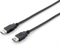 Equip USB 3.0 verlenging A->A, 3,0 m S/B zwart polybag - thumbnail