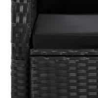 9-delige Tuinset poly rattan zwart - thumbnail