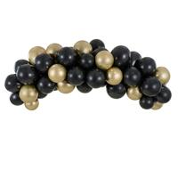 Ballonnenboog Set Chique Zwart/Goud (2m) - thumbnail