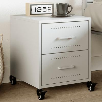 Nachtkastje 36x39x43,5 cm staal wit Nachtkastje 36x39x43,5 cm staal wit