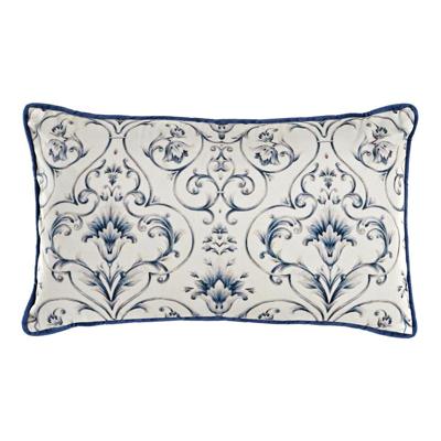 Kussen DKD Home Decor Blauw 50 x 10 x 30 cm Blommor