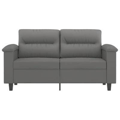 Tweezitsbank 120 cm microvezelstof donkergrijs Tweezitsbank 120 cm microvezelstof donkergrijs