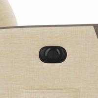 Fauteuil verstelbaar elektrisch stof crèmekleurig - thumbnail