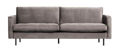 WOOOD Bank 'Rodeo' 2,5-zits, Velvet, kleur Taupe