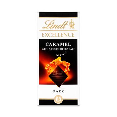 Lindt EXCELLENCE Karamel Zeezout pure chocoladereep 100 gram bij Jumbo