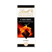 Lindt EXCELLENCE Karamel Zeezout pure chocoladereep 100 gram bij Jumbo - thumbnail
