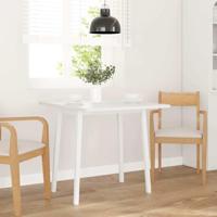 Eettafel massief hout wit rubber - thumbnail