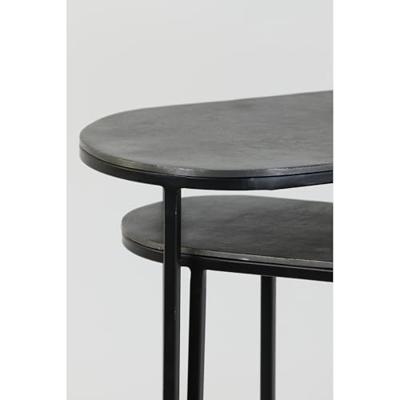 Light & Living Bijzettafel 'Bocov' Set van 2 stuks, kleur Antiek Lood - thumbnail