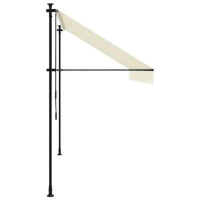 Luifel uittrekbaar 300x150 cm stof en staal crmekleurig - thumbnail