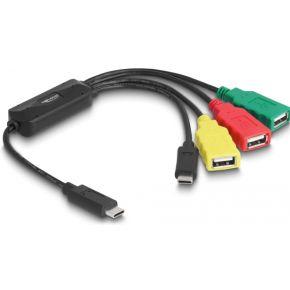 Delock 64203 USB-C (USB 3.2 Gen 1) multiport hub Meerdere kleuren Delock 64203 USB-C (USB 3.2 Gen 1) multiport hub Meerdere kleuren