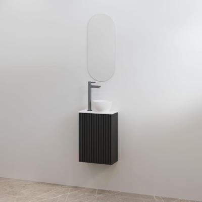 Toiletmeubelset Best-Design Mali Mat Zwart Onderkast + Mat Wit Meubelblad Toiletmeubelset Best-Design Mali Mat Zwart Onderkast + Mat Wit Meubelblad