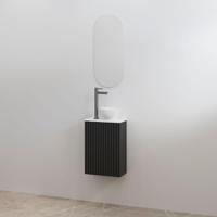 Toiletmeubelset Best-Design Mali Mat Zwart Onderkast + Mat Wit Meubelblad - thumbnail