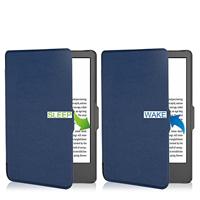 Lunso - Kobo Clara 2E hoes (6 inch) - sleep cover - Blauw - thumbnail