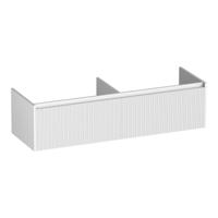 Brauer Embrace Wavy - Onderkast - 140 cm - met 2 Softclose Lades Greeploos en 2 Sifon Uitsparingen - Mat Wit - thumbnail