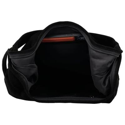 Hide & stitches brazos suède schoudertas-Black