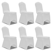 VidaXL Stoelhoes stretch wit (6 stuks) - thumbnail