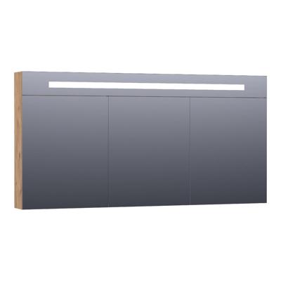 Brauer Promise Deluxe Spiegelkast - 140 cm - met Directe Verlichting - 3 Dubbelzijdige Spiegeldeuren - Chateau