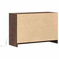 Tv-meubel met LED 91x34x61 cm bewerkt hout bruin eikenkleurig - thumbnail