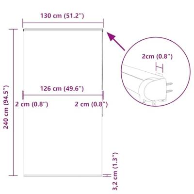 Doucherolgordijn met cassette 130x240 cm stofbreedte 126 cm Doucherolgordijn met cassette 130x240 cm stofbreedte 126 cm