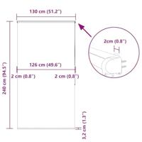 Doucherolgordijn met cassette 130x240 cm stofbreedte 126 cm - thumbnail