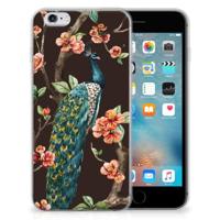 Apple iPhone 6 | 6s | TPU Hoesje | Pauw met Bloemen - thumbnail