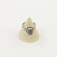 Zilveren Ring met Labradoriet Maat 17 (Sterling Zilver 925) - thumbnail