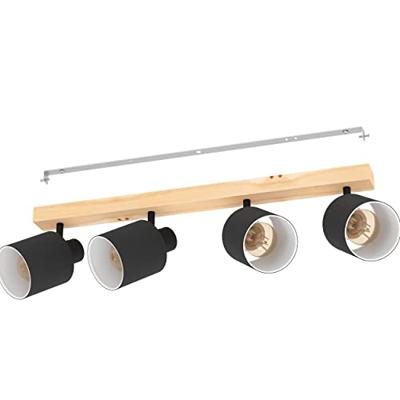 Eglo Houten plafondlamp Batallas 4-lichts plafondlamp 99492