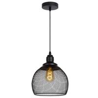 Lucide MESH - Hanglamp - Ø 22 cm - 1xE27 - Zwart - thumbnail