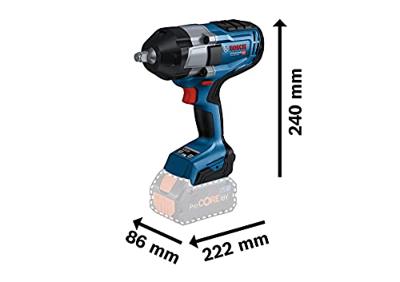 Bosch Blauw GDS 18V-1000 Professional Accu-slagmoersleutel | 1.000 Nm | Zonder accu en lader | In doos - 06019J8300 - thumbnail