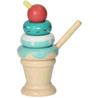 Stapelspeelgoed Hout Ijsje - thumbnail