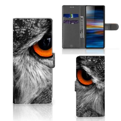 Sony Xperia 10 | Telefoonhoesje | Met pasjeshouder | Uil