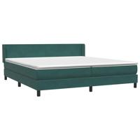 Boxspring met matras fluweel donkergroen 160x210 cm - thumbnail