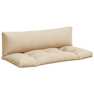 VidaXL Palletkussens 2 st stof beige - thumbnail