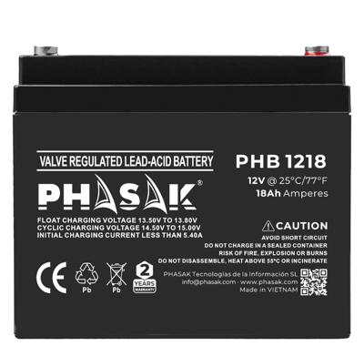 Batterij voor UPS SAI Phasak PHB 1218 12 V - thumbnail