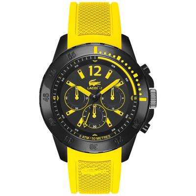 Lacoste horlogeband 2010739 / LC-75-1-29-2510 Rubber Geel 16mm