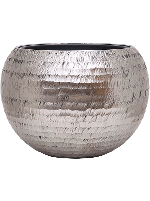 Baq Opus Hammered Globe Silver (met inzetbak) 60x43cm Baq Opus Hammered Globe Silver (met inzetbak) 60x43cm