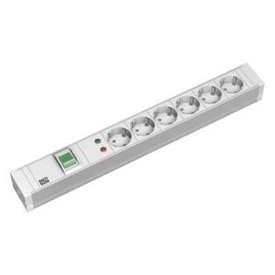 Bachmann 333.605 19 inch Stekkerdoos voor patchkast 1 HE Geaarde contactdoos Overspanningsbescherming Grijs Bachmann 333.605 19 inch Stekkerdoos voor patchkast 1 HE Geaarde contactdoos Overspanningsbescherming Grijs
