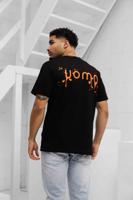 Paint T-shirt Heren Zwart/Oranje - thumbnail