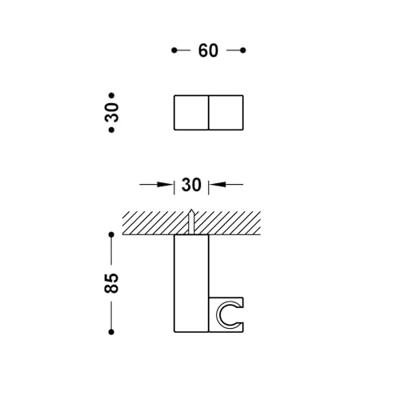 Handdouchehouder Tres Rond 3x6x8.5 cm Mat Wit Tres Handdouchehouder Tres Rond 3x6x8.5 cm Mat Wit Tres