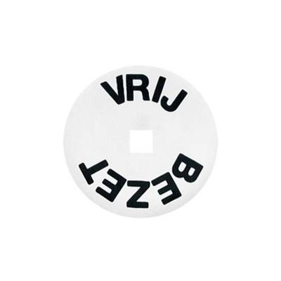 Intersteel VRIJ/BEZET plaatje tbv WC-overslag - emaille