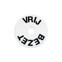 Intersteel VRIJ/BEZET plaatje tbv WC-overslag - emaille - thumbnail