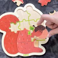 Houten puzzel Nut 16st - DJECO meerkleurig - thumbnail