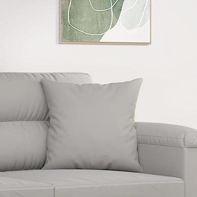 Sierkussens 2 st 40x40 cm microvezelstof lichtgrijs