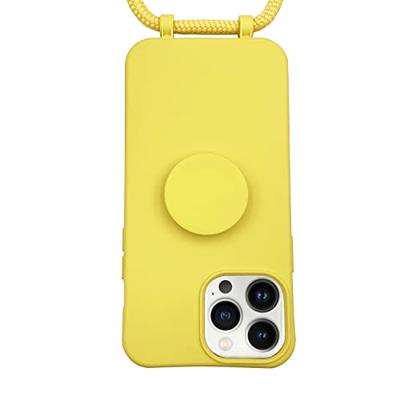 Høyde - iPhone 13 Pro Max - Telefoonhoes met koord + Socket houder - Geel Høyde - iPhone 13 Pro Max - Telefoonhoes met koord + Socket houder - Geel