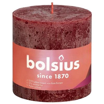 Bolsius shine rustiekkaars 100/100 vervet red Bolsius shine rustiekkaars 100/100 vervet red
